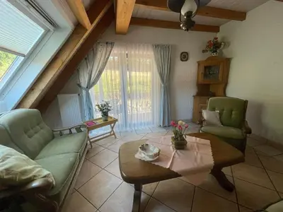 Ein Sitzbereich in der Unterkunft Glattbacher Hof Ferienwohnung 9