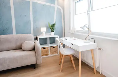 Grundriss der Unterkunft BellaBene modernes Studioapartment in zentraler Lage mit Balkon, Arbeitsplatz, Parkplatz