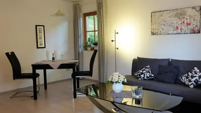 Ein Sitzbereich in der Unterkunft Ferienwohnung Armitter