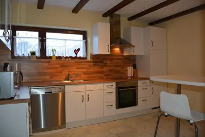 Küche/Küchenzeile in der Unterkunft Ferienwohnung Abendsonne