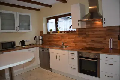 Küche/Küchenzeile in der Unterkunft Ferienwohnung Abendsonne