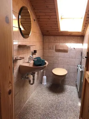 Ein Badezimmer in der Unterkunft Ferienwohnung Zum Eduardstal