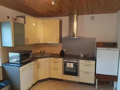 Küche/Küchenzeile in der Unterkunft Wohnung in den Weinbergen