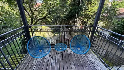 Ein Balkon oder eine Terrasse in der Unterkunft Design Apartment Hindenburg in Neustadt an der Weinstrasse