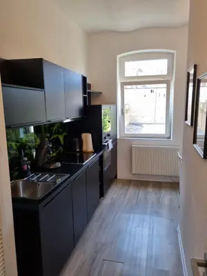 Küche/Küchenzeile in der Unterkunft Süße Marie 9