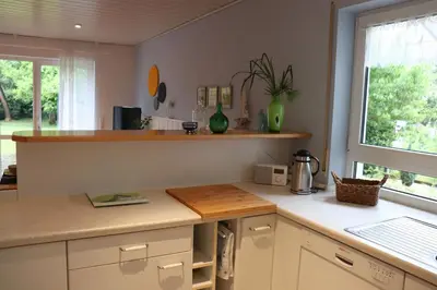 Küche/Küchenzeile in der Unterkunft Ferienwohnung Orts-Idyll