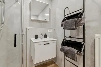 Ein Badezimmer in der Unterkunft Apartment Bissingen