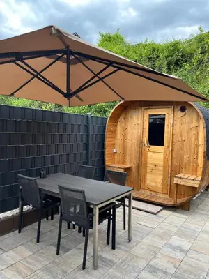 Grundriss der Unterkunft Tiny House im Felsenland mit Sauna