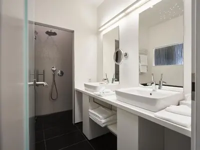Ein Badezimmer in der Unterkunft Schlössl Oberotterbach