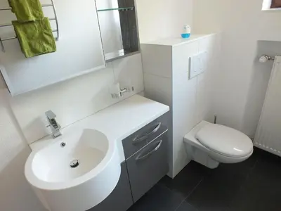 Ein Badezimmer in der Unterkunft Gästehaus Müller
