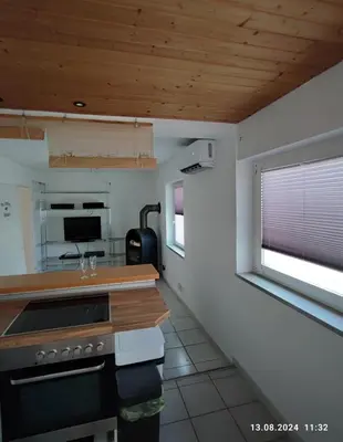Küche/Küchenzeile in der Unterkunft Schleusenapartment mit Klimaanlage und Kamin