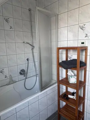 Ein Badezimmer in der Unterkunft Gemütliche Ferienwohnung in Rödermark