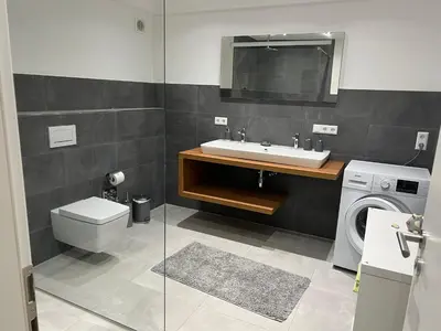 Ein Badezimmer in der Unterkunft Casa Rosa Ferienwohnung in Altrip