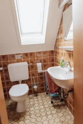 Ein Badezimmer in der Unterkunft separates Apartment im DG für 2 Personen