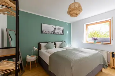 Ein Bett oder Betten in einem Zimmer der Unterkunft Hambach Waldschlössl
