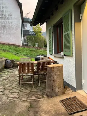 Ein Patio oder anderer Außenbereich in der Unterkunft Ferienhäusel Allemühl