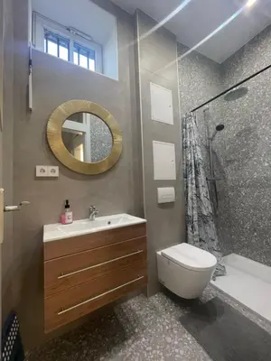 Ein Badezimmer in der Unterkunft Bei Luís