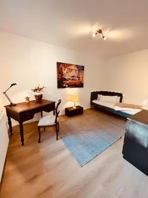 Ein Bett oder Betten in einem Zimmer der Unterkunft Renovierte Remise mit 3 Schlafzlmmern