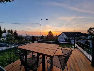 Ein Balkon oder eine Terrasse in der Unterkunft Ferienwohnung Sieben Raben