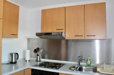 Küche/Küchenzeile in der Unterkunft Ferienwohnung Karolus