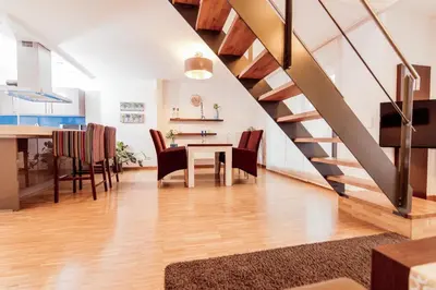 Küche/Küchenzeile in der Unterkunft Appartement mit Dachterrasse und Schloßblick