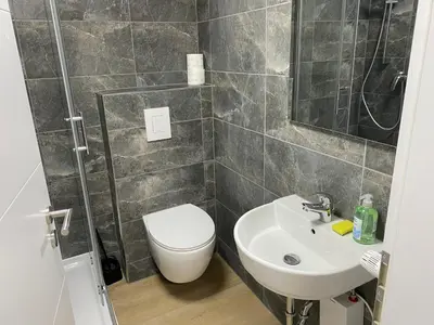 Ein Badezimmer in der Unterkunft Garden Retreat - Küche - Bad - Garten