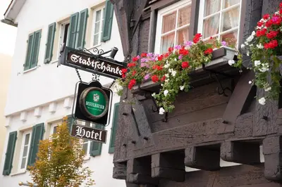 Ein Zertifikat, Auszeichnung, Logo oder anderes Dokument, das in der Unterkunft Gasthof Stadtschänke ausgestellt ist