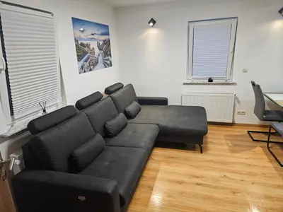 Ein Sitzbereich in der Unterkunft Ferienwohnung Heilbronn