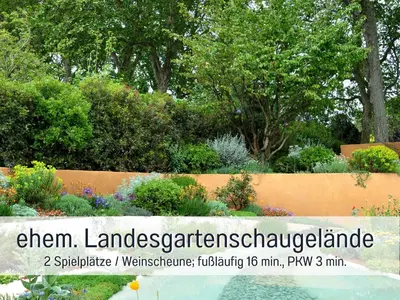 Ein Garten an der Unterkunft Casa Michaela Öhringen - wunderschöne Aussicht - Top für Familien und Geschäftsreisen, super ausgestattet