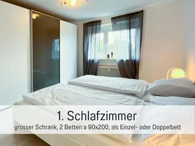 Ein Bett oder Betten in einem Zimmer der Unterkunft Casa Michaela Öhringen - wunderschöne Aussicht - Top für Familien und Geschäftsreisen, super ausgestattet