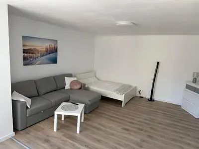 Ein Sitzbereich in der Unterkunft Traum-Immo-Home Apartments