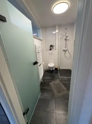 Ein Badezimmer in der Unterkunft Ferienwohnung in der Südpfalz