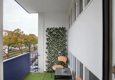 Ein Sitzbereich in der Unterkunft Apartment Salvo
