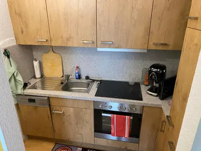 Küche/Küchenzeile in der Unterkunft Ferienwohnung Meschi