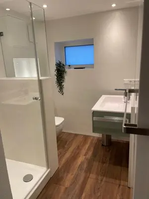Ein Badezimmer in der Unterkunft Häuschen am Turm in Deidesheim