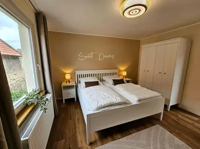Ein Bett oder Betten in einem Zimmer der Unterkunft Casa Ciconia - Über den Dächern der Altstadt