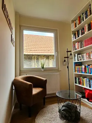 Die Bibliothek im Ferienhaus