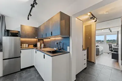 Küche/Küchenzeile in der Unterkunft Apartment für 2 - WLAN - Parkplatz - Homeoffice
