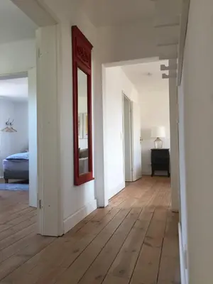 Ein Bett oder Betten in einem Zimmer der Unterkunft 3 Zimmer-Küche-Bad Wohnung im Dachgeschoß eines kernsanierten 3 Familienhauses