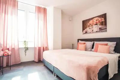 Ein Bett oder Betten in einem Zimmer der Unterkunft Hotel am Schafbaum