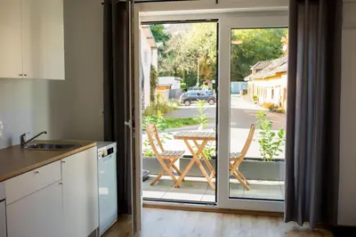 Küche/Küchenzeile in der Unterkunft HUGOS Studio Apartment