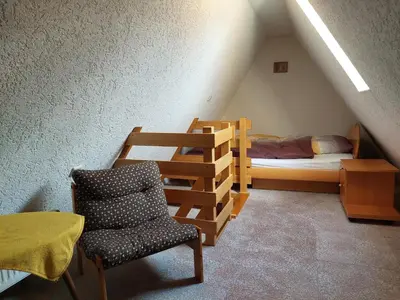 Ein Bett oder Betten in einem Zimmer der Unterkunft Ferienwohnungen Haus Ruth