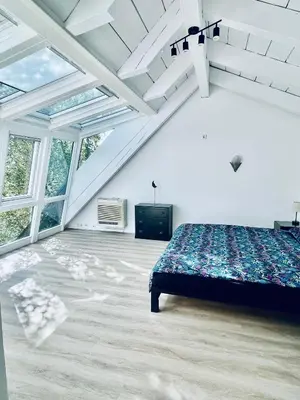 Ein Bett oder Betten in einem Zimmer der Unterkunft Penthouse Overlooking the Neckar