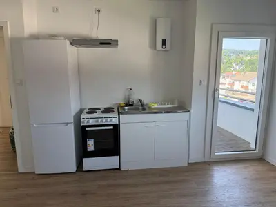 Küche/Küchenzeile in der Unterkunft Monteur- und Ferienunterkunft Wilhelmsfeld & Heidelberg