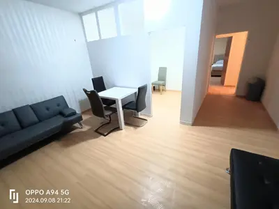Ein Sitzbereich in der Unterkunft Accomodation Worfelden