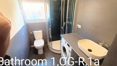 Ein Badezimmer in der Unterkunft 1A Nauheim