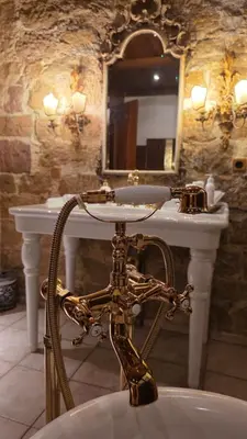 Ein Badezimmer in der Unterkunft Alte Pfarrey