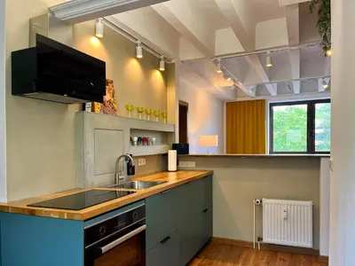 Küche/Küchenzeile in der Unterkunft Pfalz Apartments - zentral, elegant, komfortabel