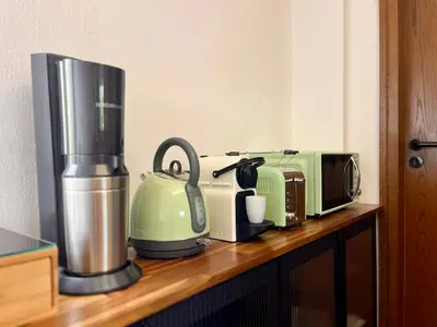 Kaffee-/Teezubehör in der Unterkunft Pfalz Apartments - zentral, elegant, komfortabel