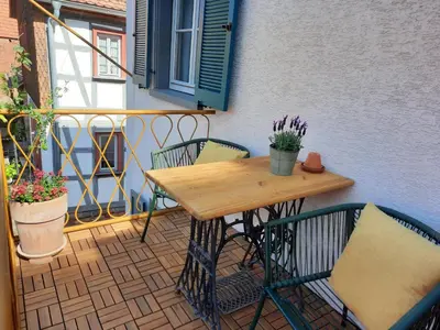 Ein Balkon oder eine Terrasse in der Unterkunft Heimschneiderei